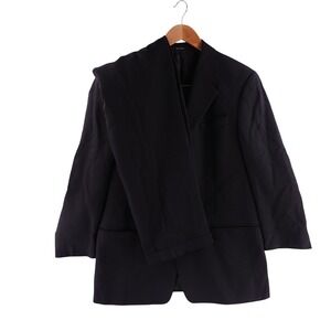 Mani Giorgio Armani Mens 40R Wool 3 Button Suit Black 2482BE